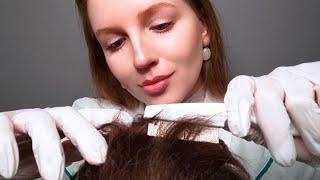 АСМР Детальный Осмотр Кожи Головы в Перчатках • ASMR Detailed Scalp Check in Gloves