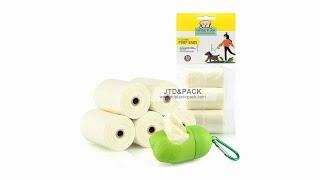 JTD Best Selling Water Soluble PVA Dog Poop Bags In Roll