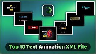 Top 10 Text Animation Preset||Emoji Text Effect  Alightmotion Editing||Text Effect XmlKhushbooTech