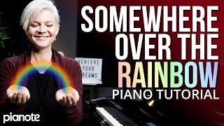 How to Play "Somewhere Over The Rainbow"  (Beginner Piano Lesson)