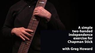 Simple Hand Independence Exercise for Chapman Stick - Greg Howard on the Railboard