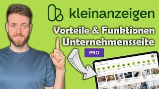 Kleinanzeigen Pro Vorteile & Funktionen | Unternehmensseite einrichten