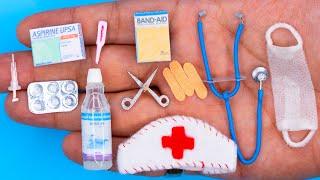 25 DIY BARBIE HACKS ~ MINIATURE ITEMS for DOCTOR!