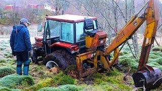 Rescuing a Sunken Tractor & Building a French Drain  Restoring an Old Farm