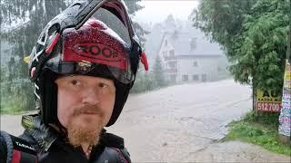 Storm and flash flood when riding a motorcycle - what I did