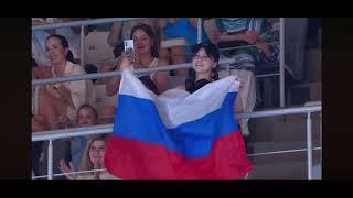 Svetlana Kolesnichenko and Maya Doroshko perform Charlie Chaplin at BRICS Games 2024, Kazan, Russia