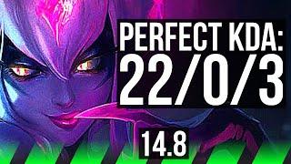 EVELYNN vs JARVAN IV (JGL) | 22/0/3, 85% winrate, Legendary, Quadra | TR Master | 14.8