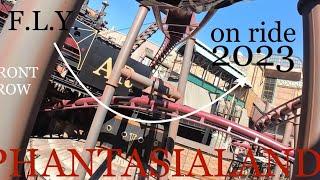 FLY coaster on ride POV front row PHANTASIALAND 2023 NEW