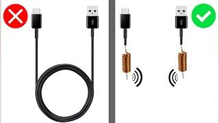 Amazing idea with USB Cable || Wireless Charger Cable