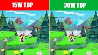 YUZU EA 794 - 15W TDP VS 30W TDP - Paper Mario: The Origami King - AMD Ryzen 5 2500U | Vega 8 -