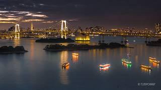 Tokyo Rainbow Bridge Timelapse