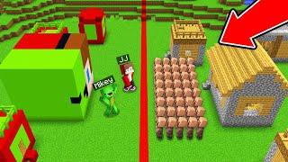 Villagers vs Mikey & JJ Village Survival Battle in Minecraft (Maizen)