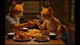 Papa Cat’s Hard Work for His Family Will Melt Your Heart  | Emotional Cat Story #father #hardwork