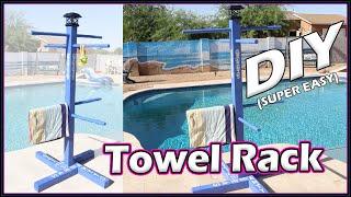 Outdoor Custom Towel Rack for Your Pool  | For Beginners | DIY