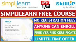 Simplilearn Free Online Courses With Free Certificate || Simplilearn Premium Courses Certification