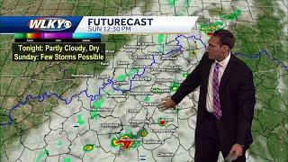 Few showers and storms for Sunday