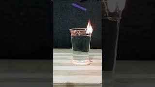 Lighting A Plastic Cup on Fire with Water inside itإشعال كوب بلاستيك على النار بالماء #shorts