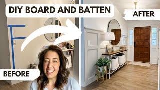 Beginner Board and Batten Wall DIY Tutorial - Box Molding Step by Step!