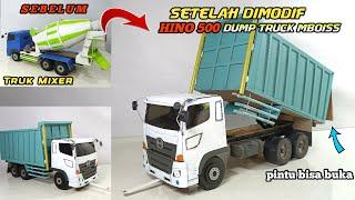 MODIF MINIATUR TRUK MIXER SEMEN JADI DUMP TRUK HINO 500 SIMPLE MBOISS