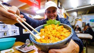 Unbelievable SEA URCHIN (Uni) Rice Bowl - JAPANESE FOOD in Otaru, Hokkaido, Japan!