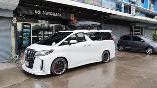 กล่องสัมภาระมือสอง THULE RoofBox Motion XT XL ติดตั้ง Toyota Alphard อัลพาร์ด กล่องเก็บของบนหลังคารถ