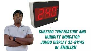 SUBZERO TEMPERATURE and HUMIDITY INDICATOR JUMBO DISPLAY IN ENGLISH