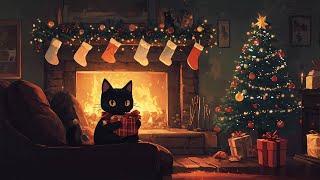 Cozy Christmas Night  Lofi cat [Chill Music ~ Lofi Beats To Chill / Relax To]