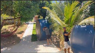 WE REMOVED THE WATER TANK FROM THE ENTRANCE TO MAKE A NEW PROJECT!