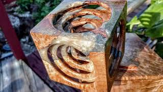 Woodturning , Magical Scraps , Resin Art , #alumilite  scraps and metal