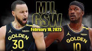 Golden State Warriors vs Milwaukee Bucks Full Game Highlights - February 10, 2025|NBA Regular Season