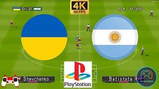 Winning Eleven 2000 - Ukraine vs Argentina - Duckstation PS1 on PC  Full Game [4K60]