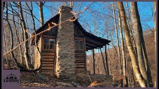 Bushcraft Constructing Your Own House in the Forest. Alone bushcraft in the forest.