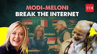 Watch: PM Narendra Modi's chemistry with Italy PM Giorgia Meloni sets the internet on fire in India