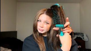 Blowout with Revlon hair brush hairdryer | what in the world