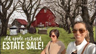 Estate Sale (SHOP WITH US) at an Old Apple Orchard! Let's Go Vintage Home Decor Hunting!