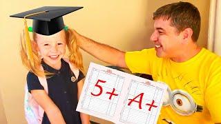 Nastya and how important it is to study well at school. Story for kids