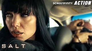 Causing multiple CAR CRASHES while tied up (ft. Angelina Jolie) | Screenfinity Action