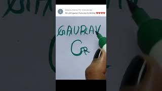 GAURAV Name logo design/Comment your Name #nameart #namelogo #viral #trending #art