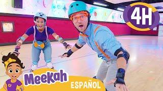 4️⃣h ▸Blippi y Meekah patinan  ¡Hola Meekah!  Amigos de Blippi | 4 horas