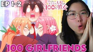 DROWNING IN HAREM?! The 100 Girlfriends Who Really, REALLY Love You Episode 1-2 REACTION + REVIEW