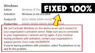 [Fixed] We can't activate Windows on this device as we can't connect to your organization activation