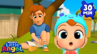 Oh No! Daddy Got A Boo Boo 🩹 | Little Angel | Nursery Rhymes for Babies