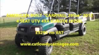 CLUBCAR CARRYALL 295SE 2012 4X4 4 SEAT UTILITY SOLD BY www.catlowdycarriages.com