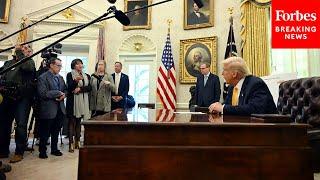 BREAKING NEWS: Trump Answers Multiple Reporters' Questions While Signing New Executive Orders