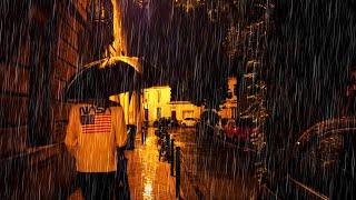 I prefer the rain walk at night and you? | ASMR Rain sounds for sleeping