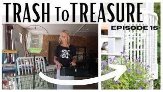 Trash to Treasure Makeover ~ Crib Repurpose ~ Upcycled Furniture ~ DIY Arbor ~ Farmhouse Style Decor