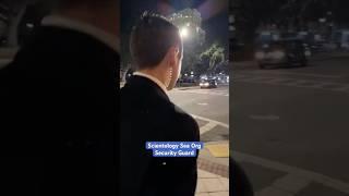 Confronting Scientology security guard in Clearwater, FL