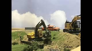 1/50 scale diorama earthmoving stopmotion