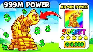 UPGRADING NOOB to GOD TURRETS in ROBLOX Merge Tower Defense