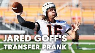 NFL QB Jared Goff Pranks Unsuspecting College Football Team